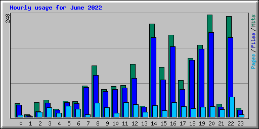 Hourly usage for June 2022